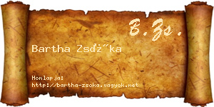 Bartha Zsóka névjegykártya
